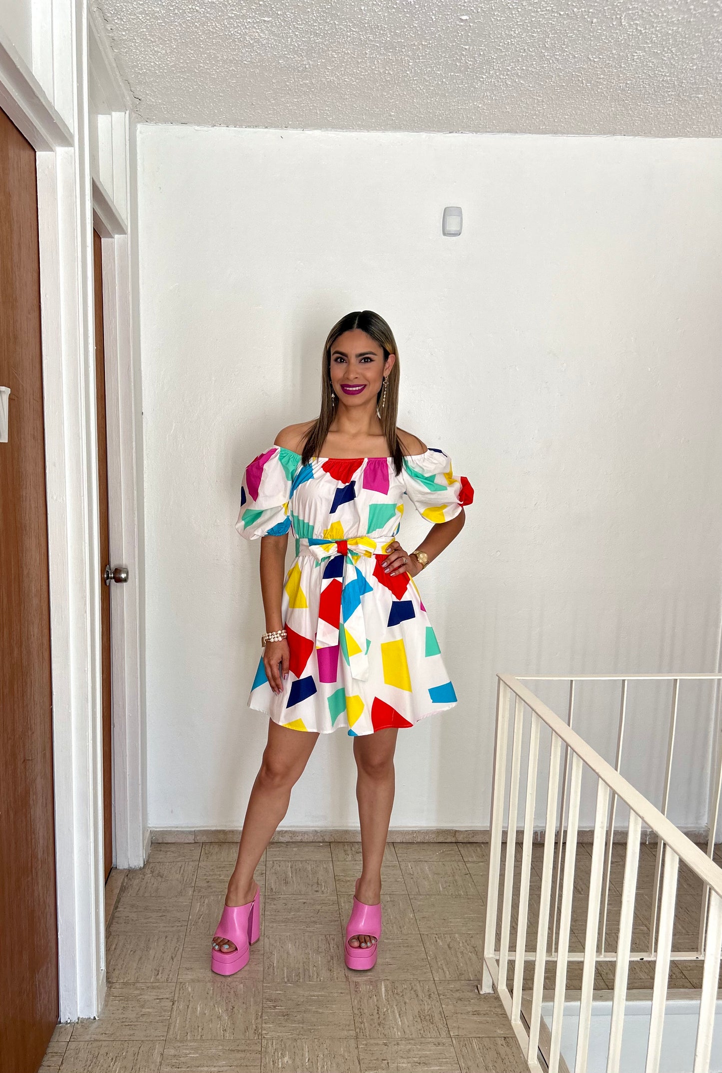 Colorful Print Dress