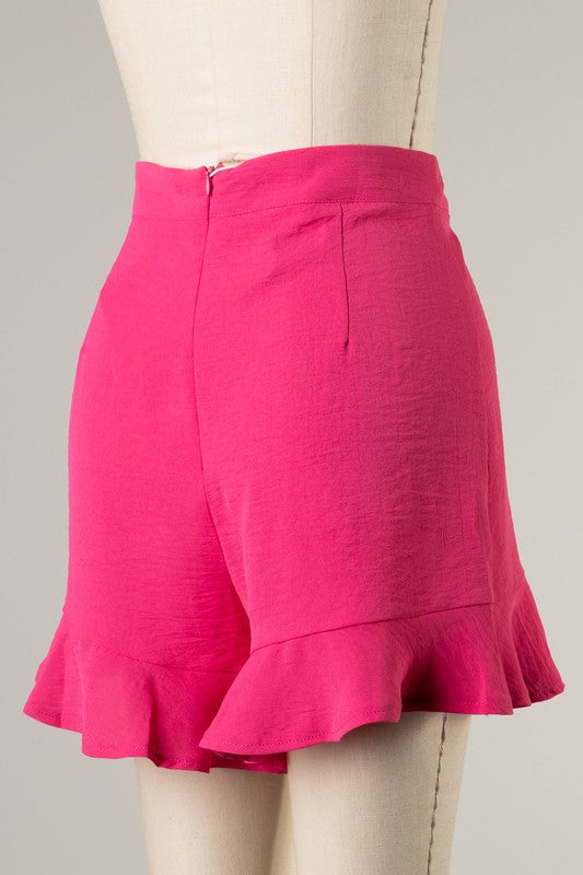 Pink Ruffle Shorts