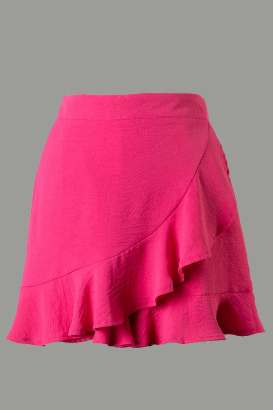 Pink Ruffle Shorts