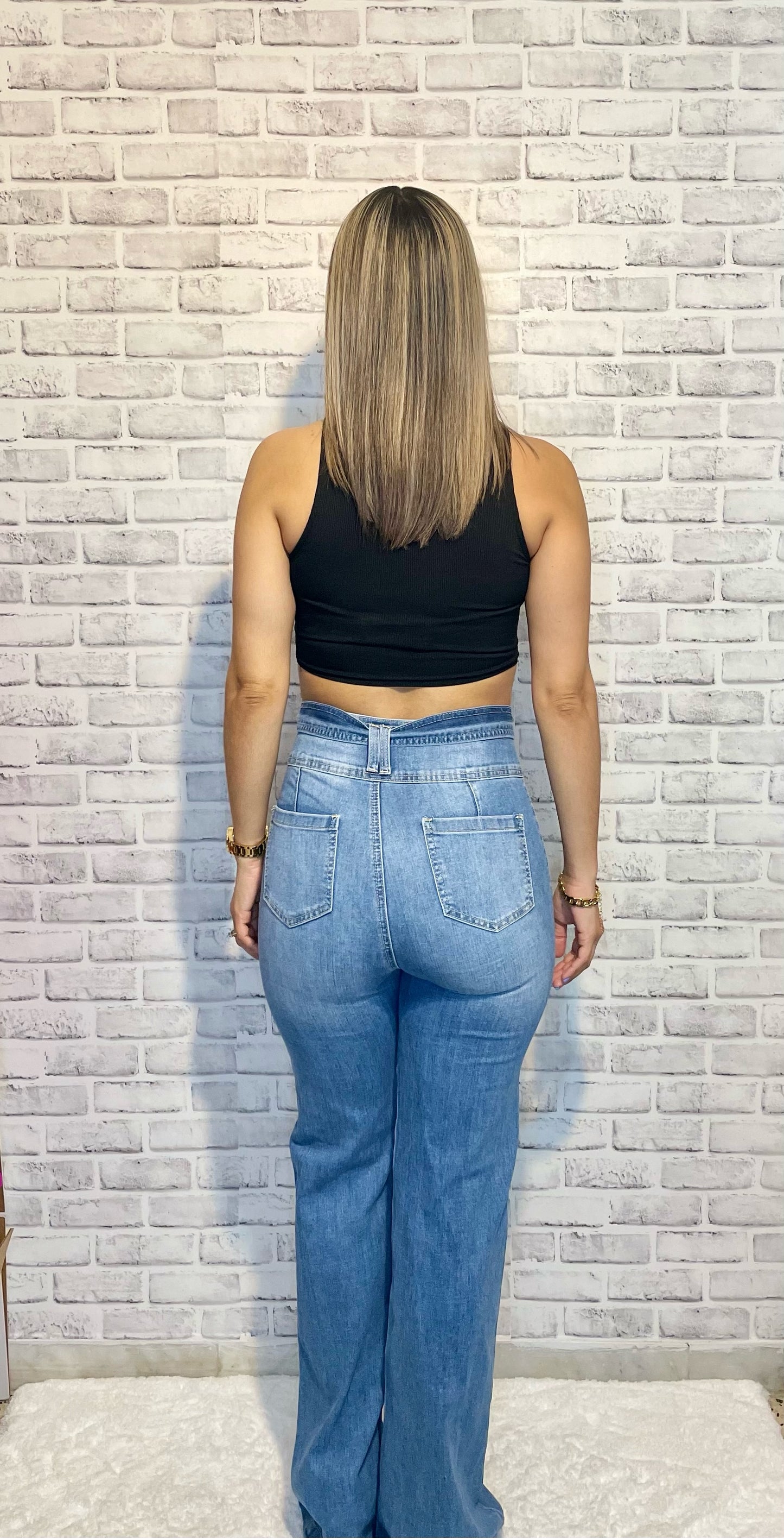 High Waist Bell Bottom Jeans