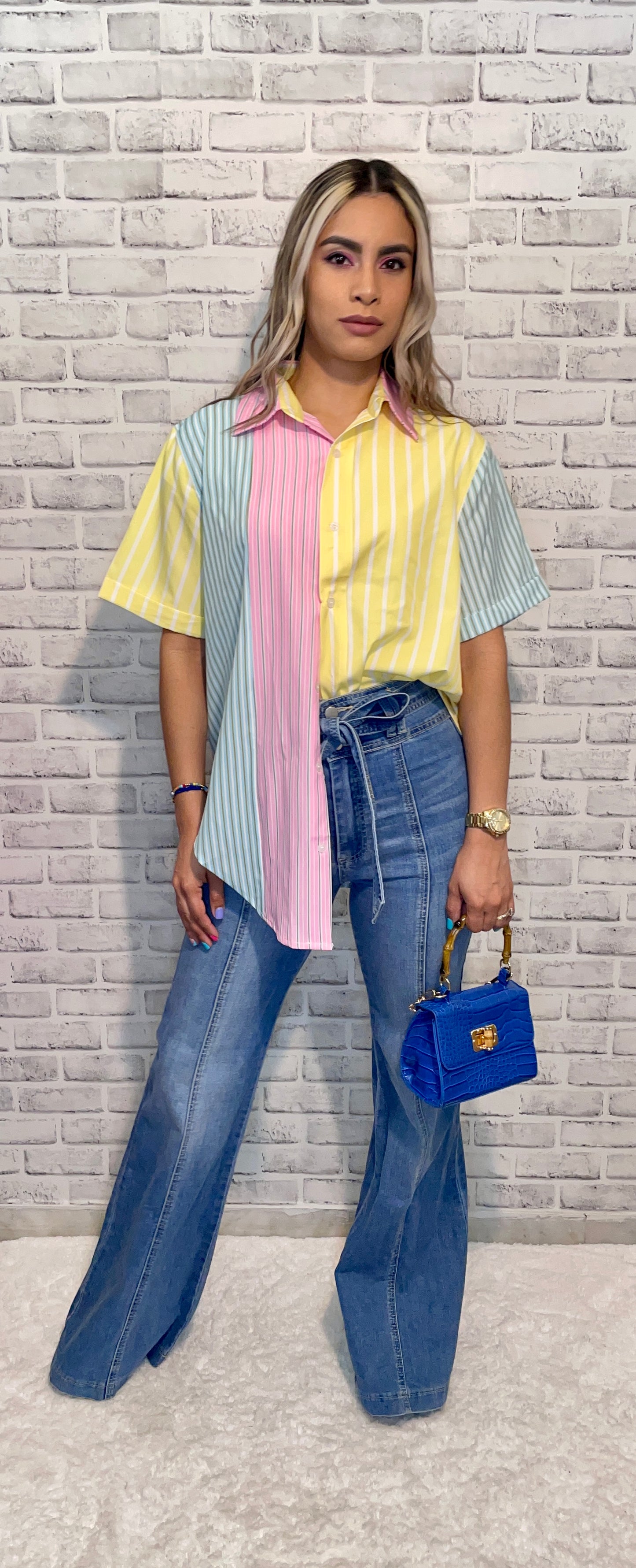 Color Block Striped Top