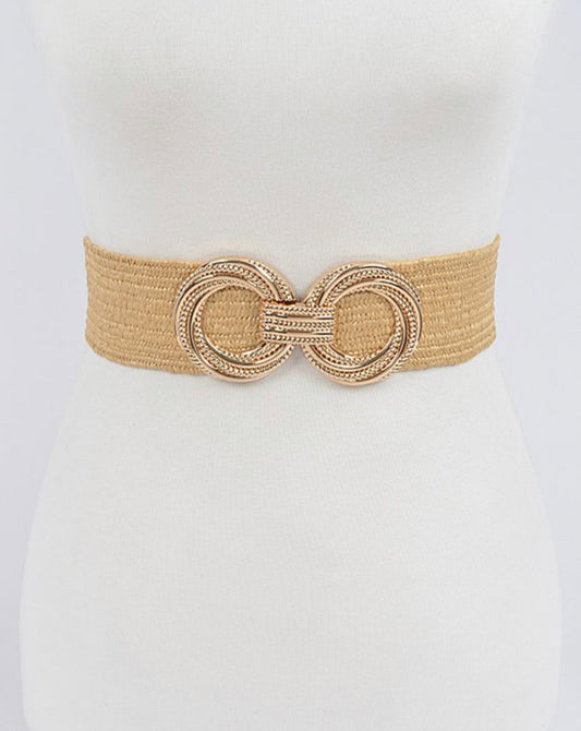 Plus Size Straw Belt