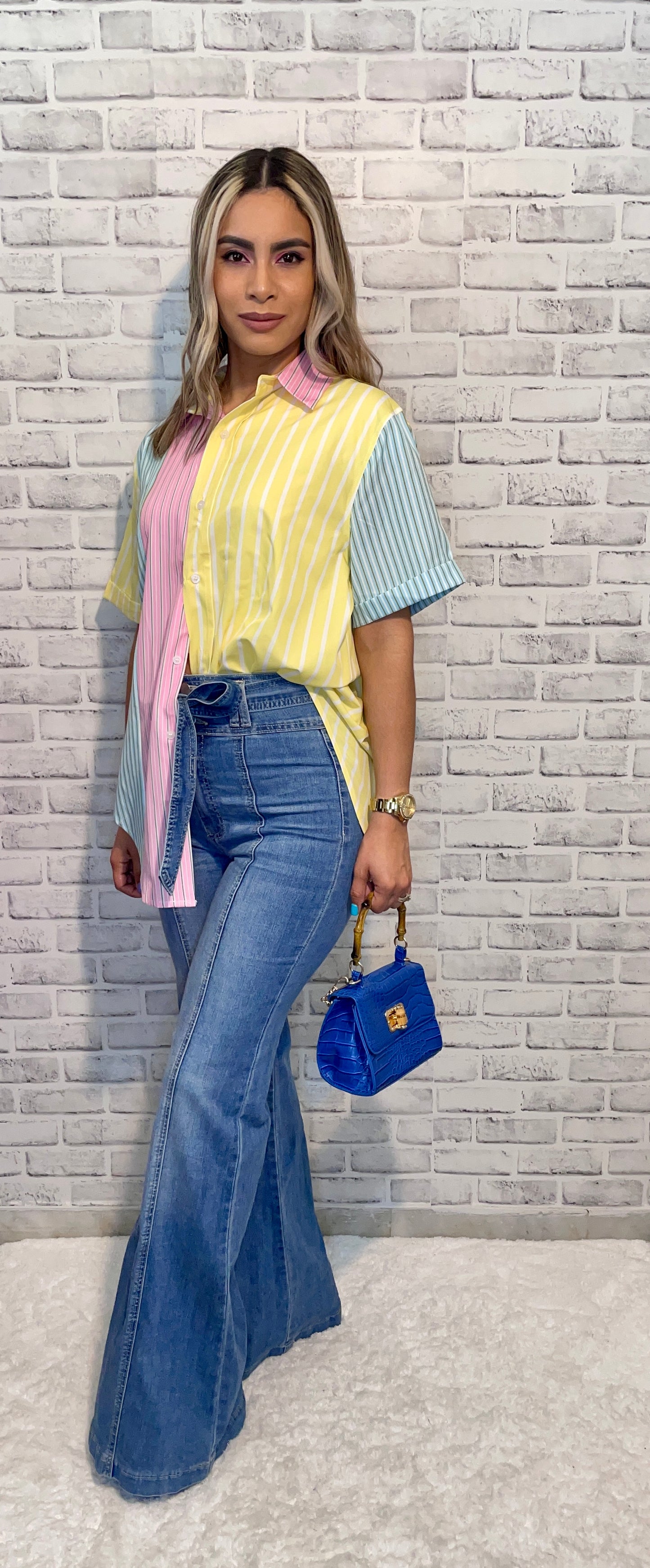 Color Block Striped Top