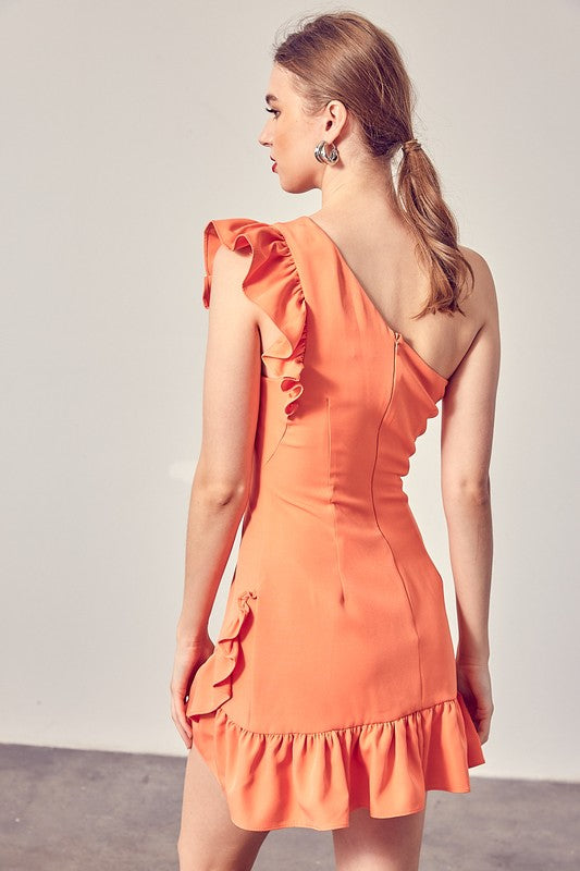 Tangerine Sorbet Mini Dress