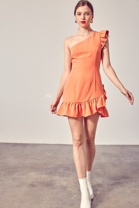 Tangerine Sorbet Mini Dress