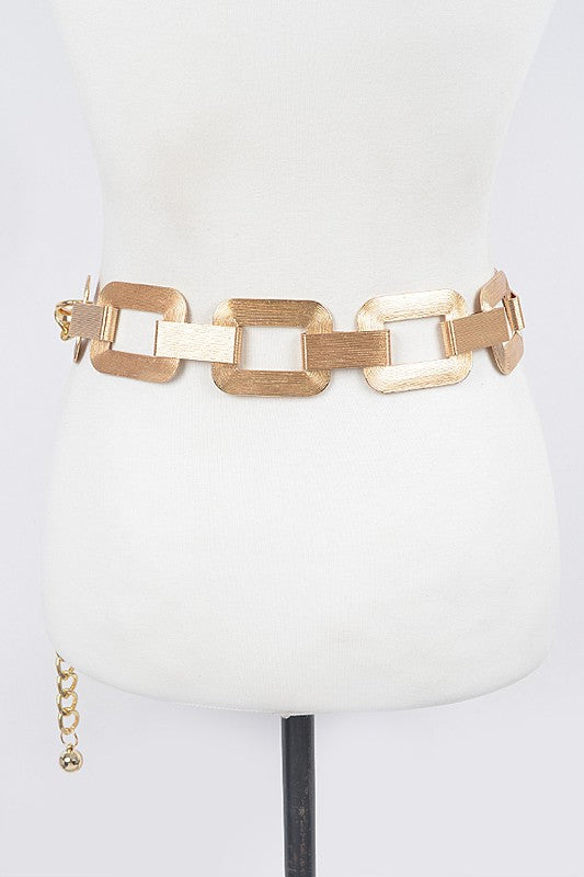 Square Metal Chain Belt