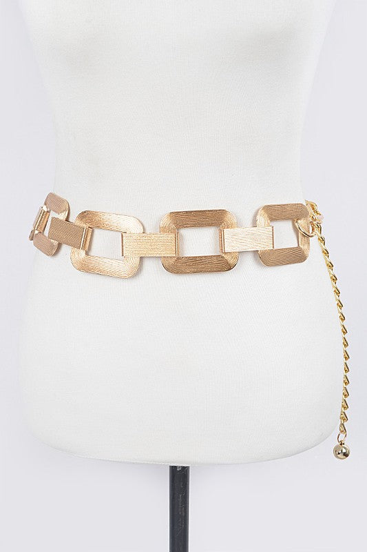 Square Metal Chain Belt